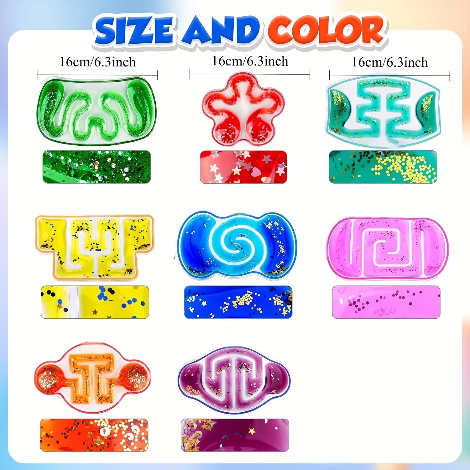 Sensory Squeeze Fidget Toys for Kids 8pcs Combination Pack – Stress Relief Tactile Sensory Play Set for Classroom, Home & Travel, Birthday Easter Holiday Gift Ages 3+