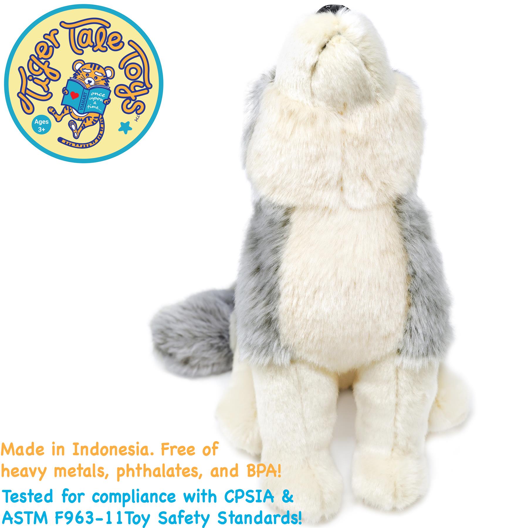 Wolf Stuffed Animal Plush 11 Inch - Wolcott The Wolf Super Soft Premium Plush Toy by Viahart, CPSIA Safe with Story Card, Perfect Birthday Christmas Gift for Kids Boys Girls Ages 3+