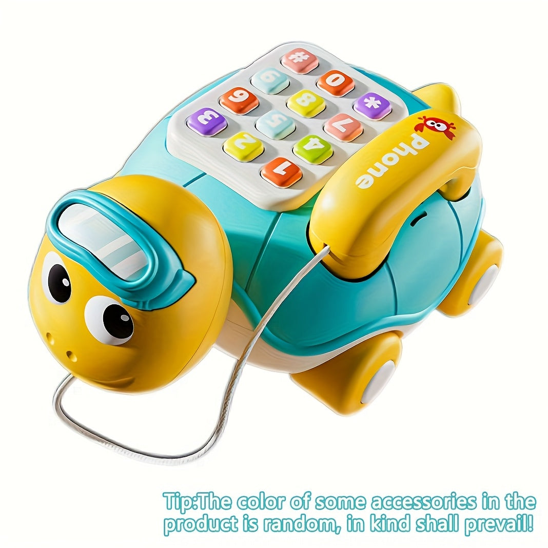 Baby Learning Tortoise Phone Toy – Interactive Musical Turtle Toy with Buttons & Sound Effects, Educational Infant Toy for Fine Motor Skills Boys Girls 6-18 Months