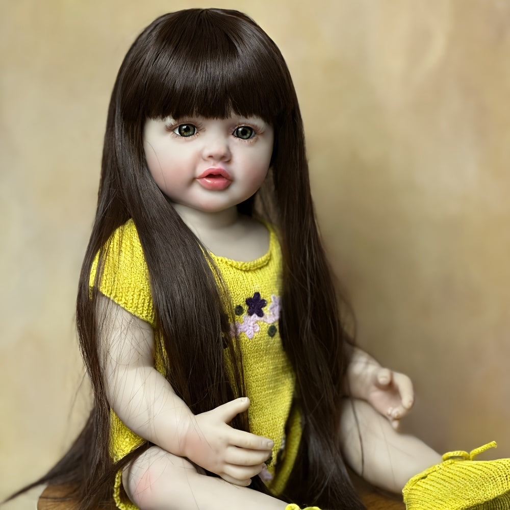 Reborn Baby Doll Girl 22 Inch Full Vinyl Bathable Princess Toddler – Outfit Pacifier Bottle Birth Certificate Gift Box Kids Collectors Birthday Christmas Gift