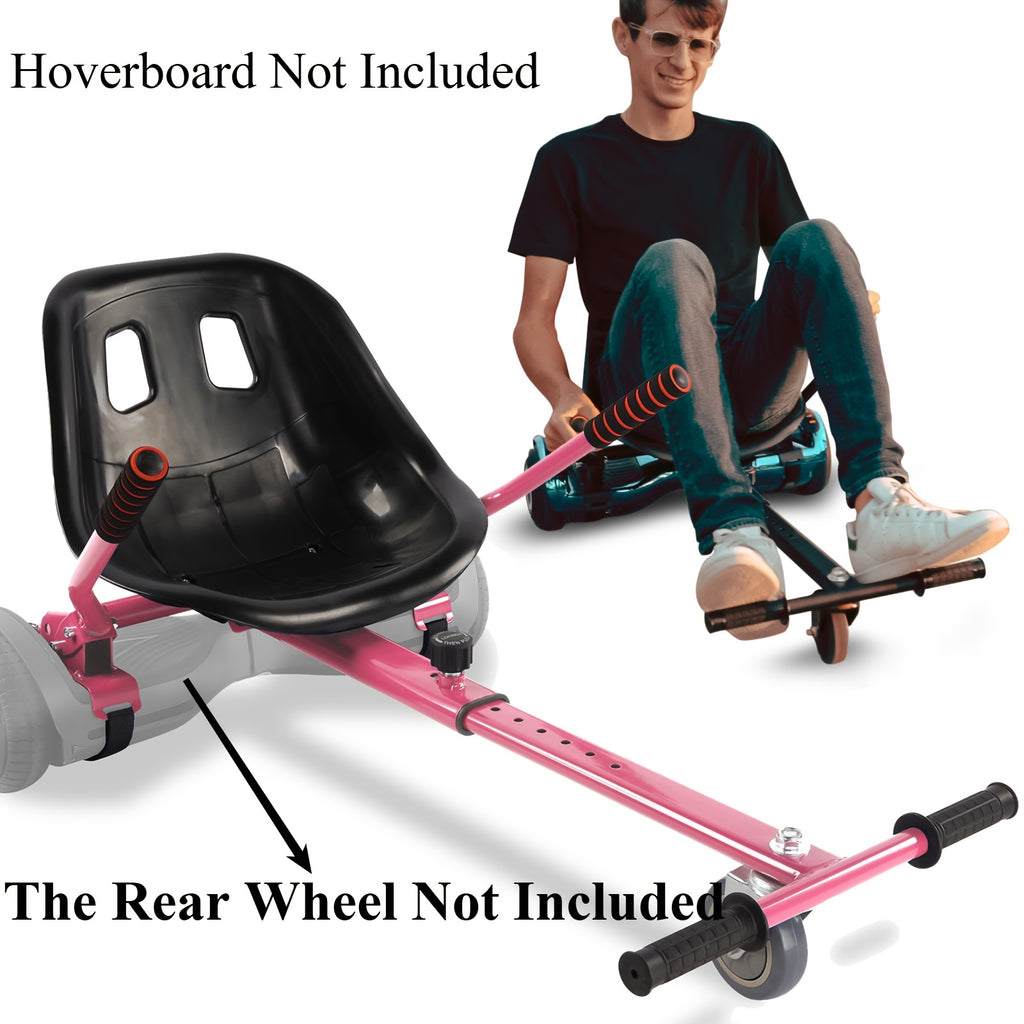 Hoverboard Go Kart Attachment for 6.5"-10" Hoverboards – Kids Hover Cart Seat Conversion Kit with Off-Road Tires, Shock Absorber & 360° Steering – Birthday Christmas Gift (Hoverboard Not Included)