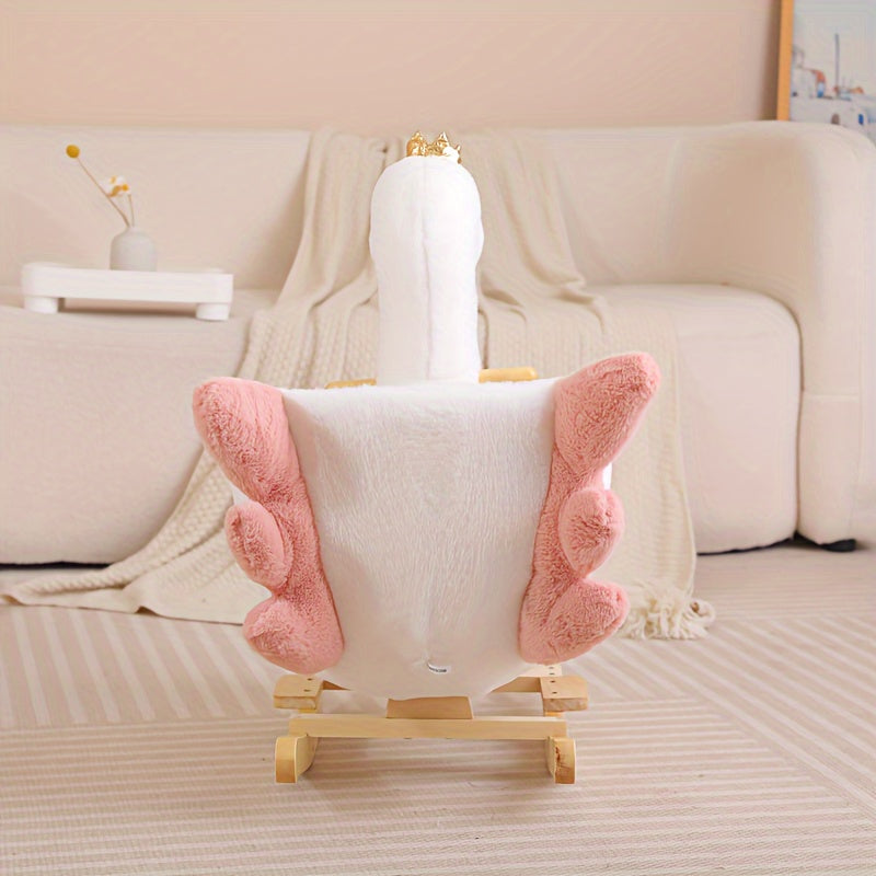 Baby Rocking Horse Toy for Ages 6 Months and Up - Classic White Ride-On Rocker for Indoor Outdoor Use, Early Development Toy, Perfect Birthday Christmas Gift for Babies Toddlers Boys Girls