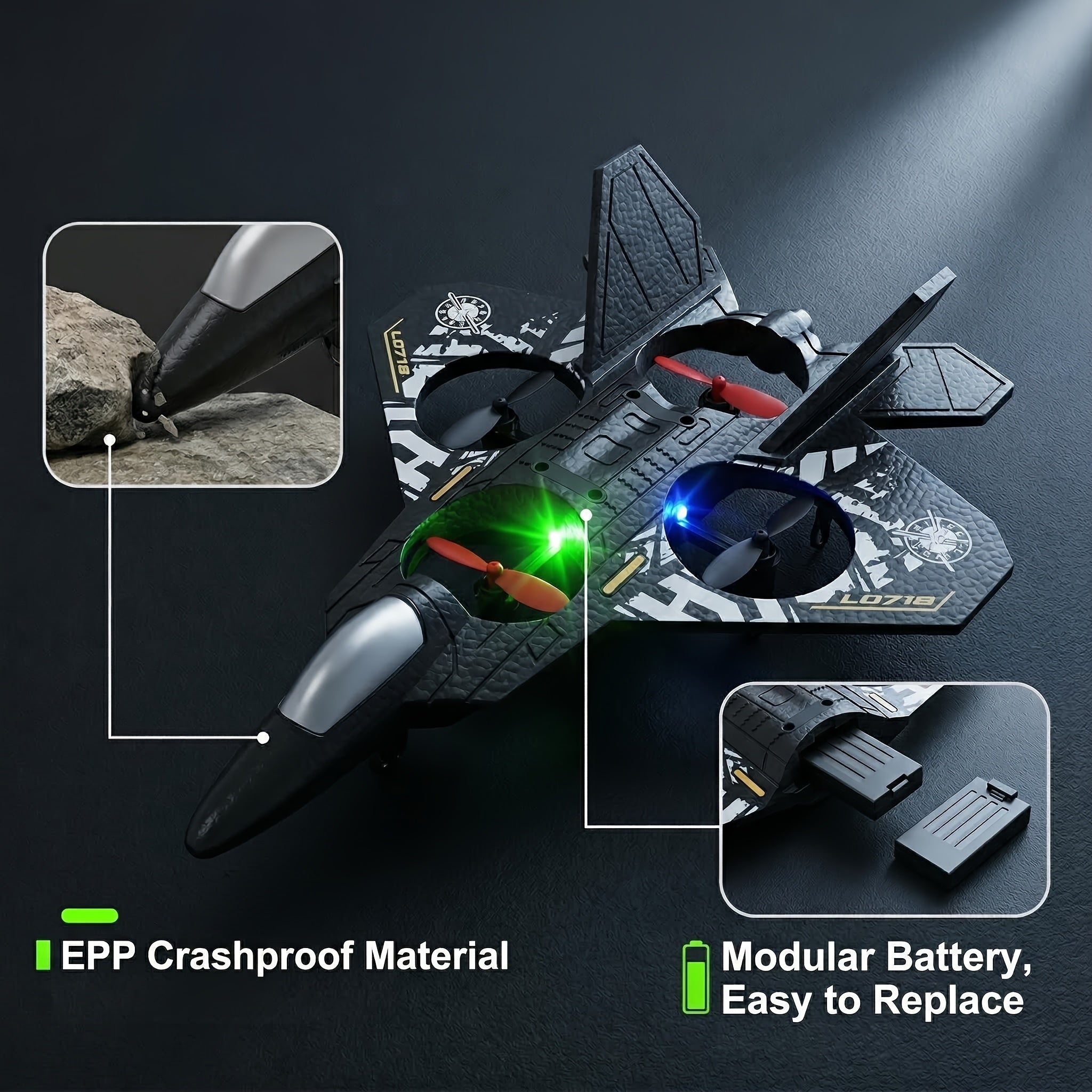 Pocket Stunt Drone 4-Motor 3D 360 Flips RC Mini UAV Flexible EPP Body 100M Range Rechargeable Lithium Battery Indoor Outdoor Flying Gift