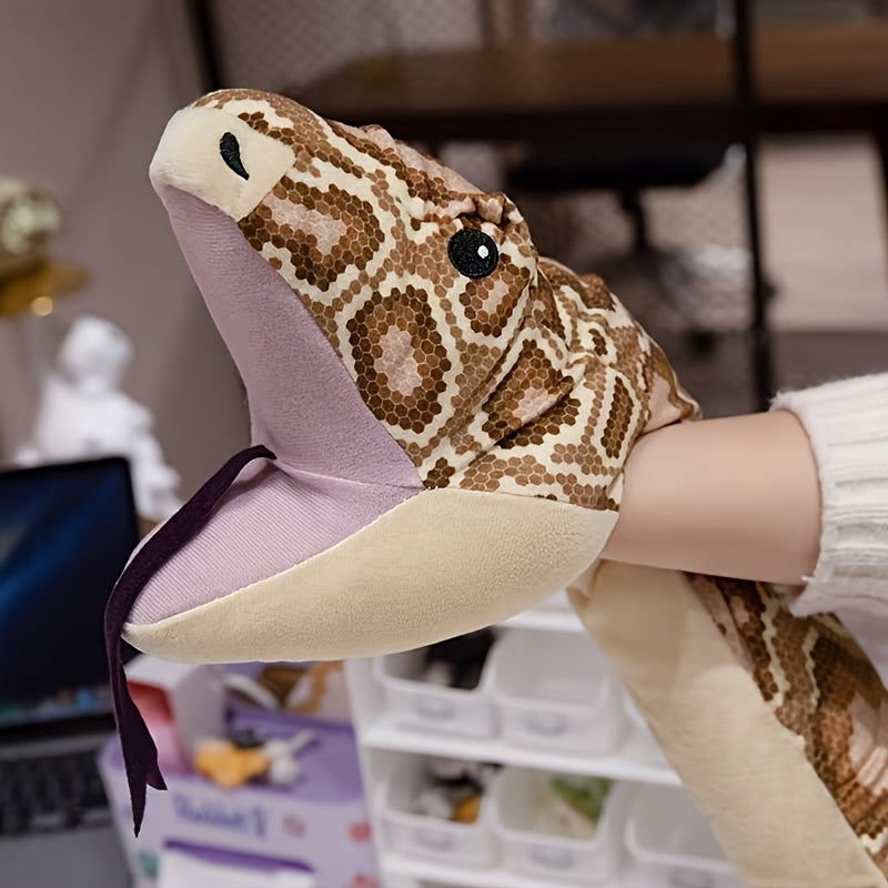 Giant Snake Plush Toy Pillow Realistic Python Stuffed Animal - Funny Prank Gift Cushion Doll for Halloween Christmas Kids Adults Small