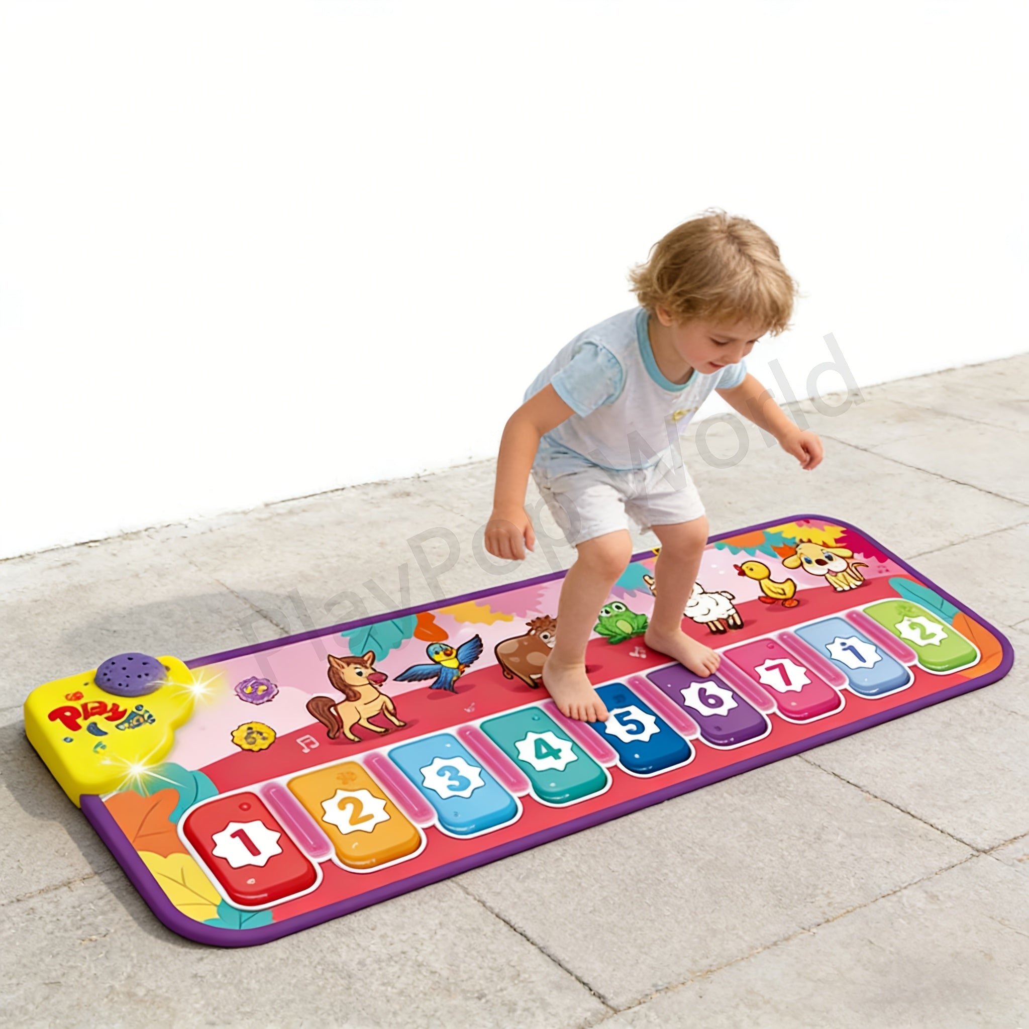 Kids Piano Play Mat – Farm Animal Musical Carpet Dance Mat with Keyboard & Sounds, Sensory Educational Toy for Babies Toddlers Boys Girls Indoor Outdoor, Birthday Christmas Gift
