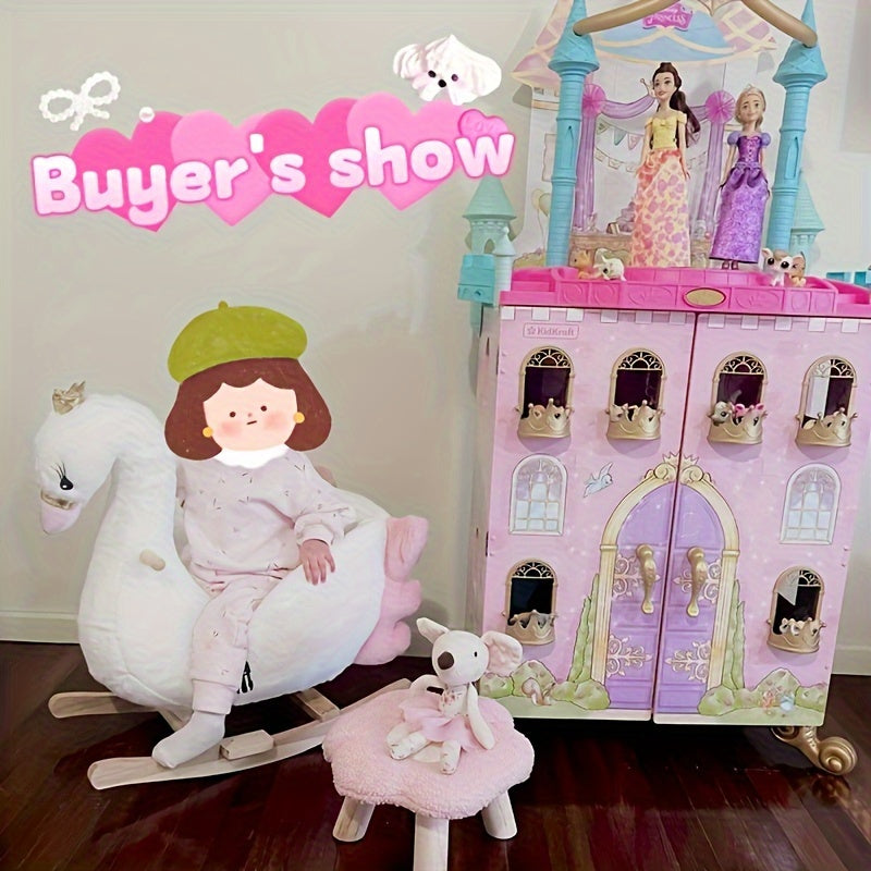 Baby Rocking Horse Toy for Ages 6 Months and Up - Classic White Ride-On Rocker for Indoor Outdoor Use, Early Development Toy, Perfect Birthday Christmas Gift for Babies Toddlers Boys Girls