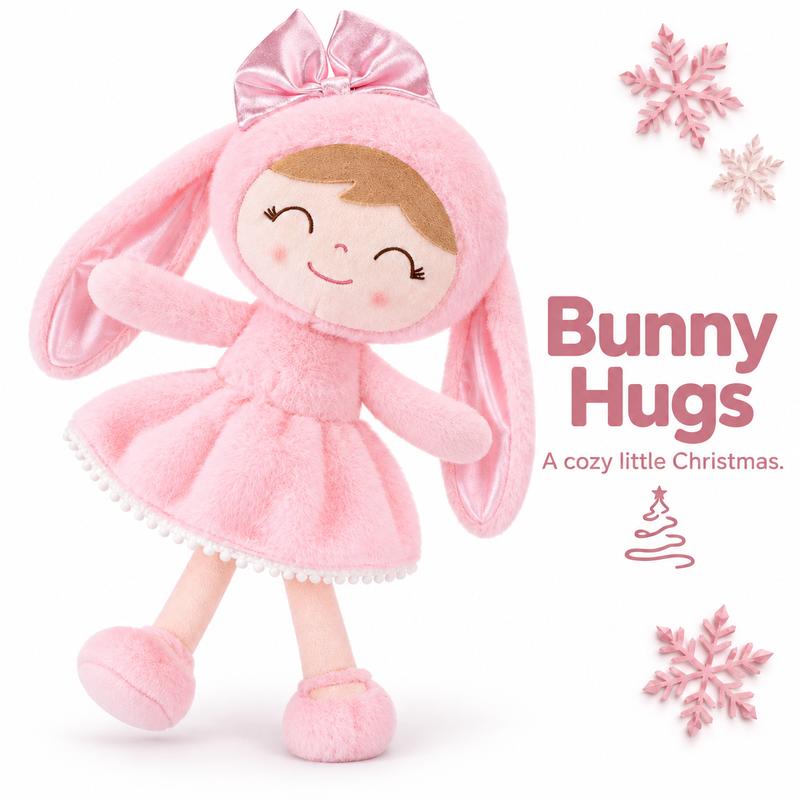Plush Doll for Girls by Gloveleya, Soft Strawberry Grape and Orange Styles, Lightweight Cuddle Companion, Birthday and Christmas Gift