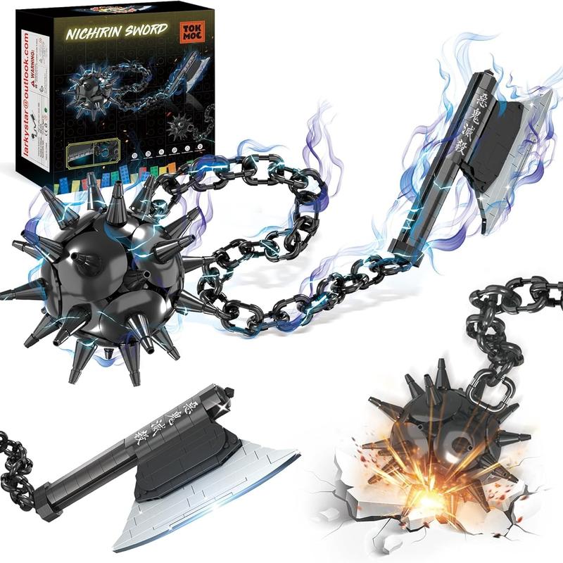Anime Sword Building Block Set by TOKMOC with Display Stand and Scabbard, ABS Construction Model Kit for Ages 12+, Cosplay Display and Collector Gifts
