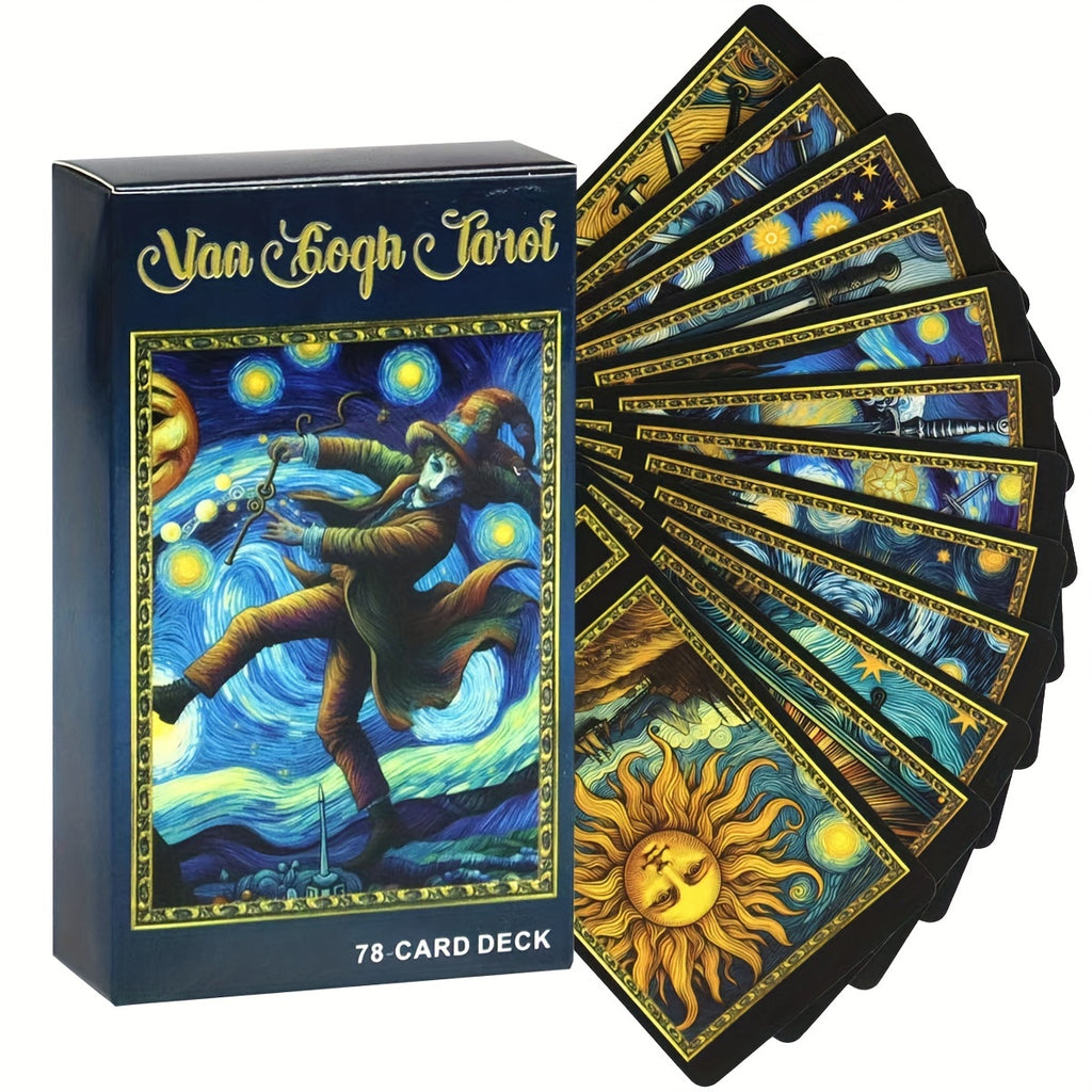 Art Tarot Cards Van Gogh 78-Card Deck High Quality Paper Major Minor Arcana Divination Gift for Art Lovers Readers Collectors Adults Teens 14+