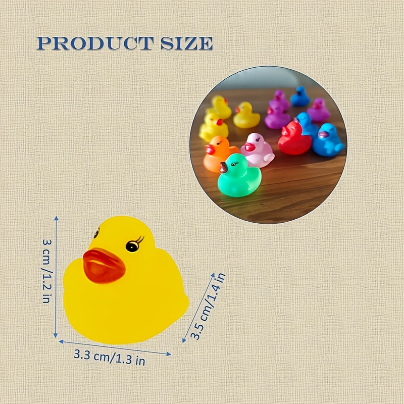Mini Rainbow Duck Bath Toys 55 Pack – Bulk Colorful Rubber Ducks for Kids Bathtub Pool Party Favors, Goodie Bag Stuffers, Carnival Prizes Boys Girls
