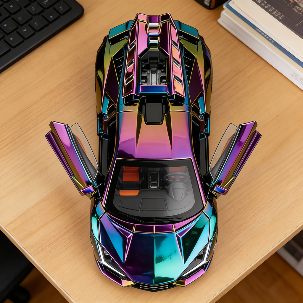 1:24 Scale Lamborghini Die-Cast Model Car Zinc Alloy Collectible Supercar Exhibition Grade Desktop Ornament Gift for Car Lovers Men Teens Ages 14+ Christmas