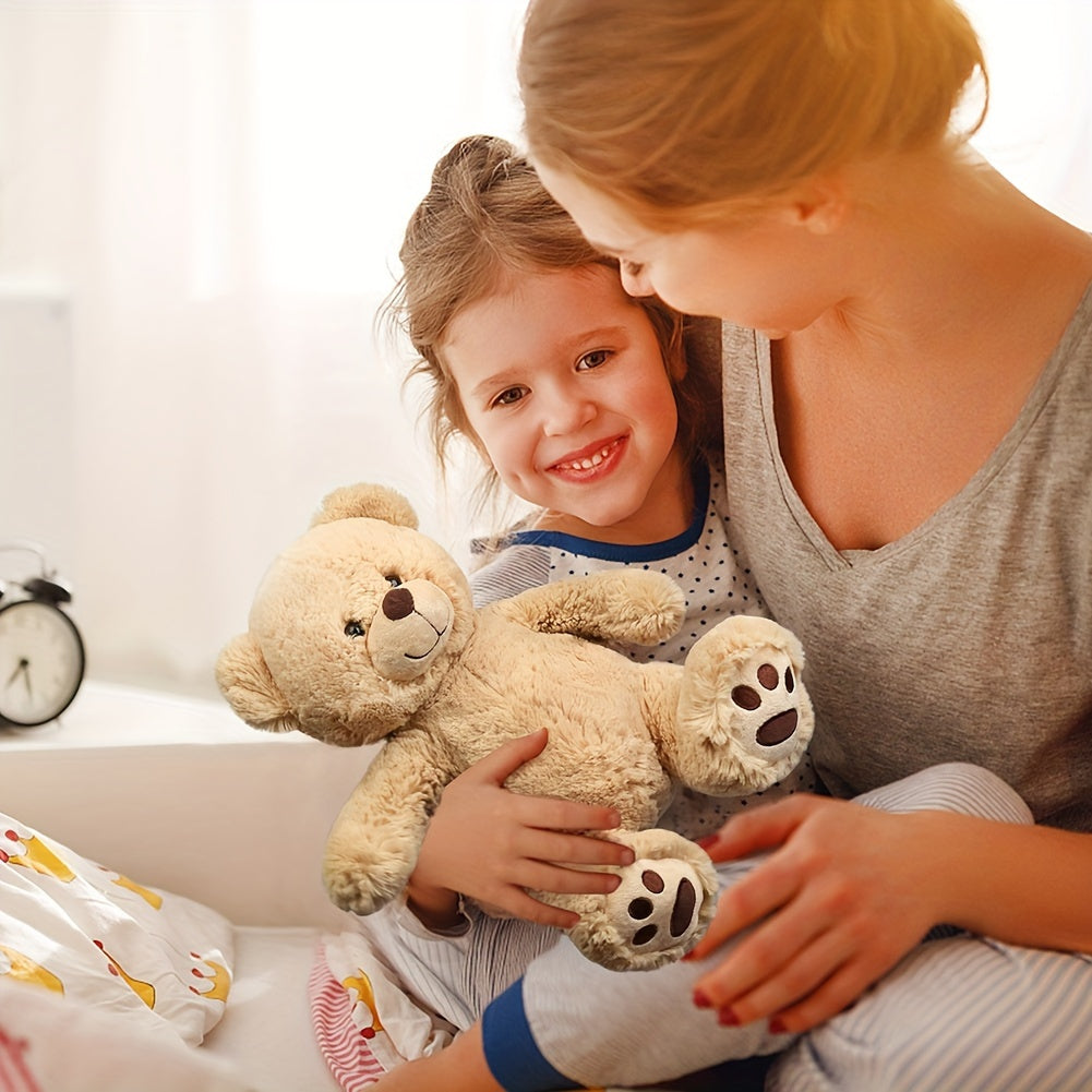 Brown Teddy Bear Stuffed Animal 10 & 12 Inch – Super Soft Plush Teddy Bear Toy with Safe Lock-Washer Eyes, Huggable Gift for Kids Toddlers Boys Girls, Birthday Christmas Easter
