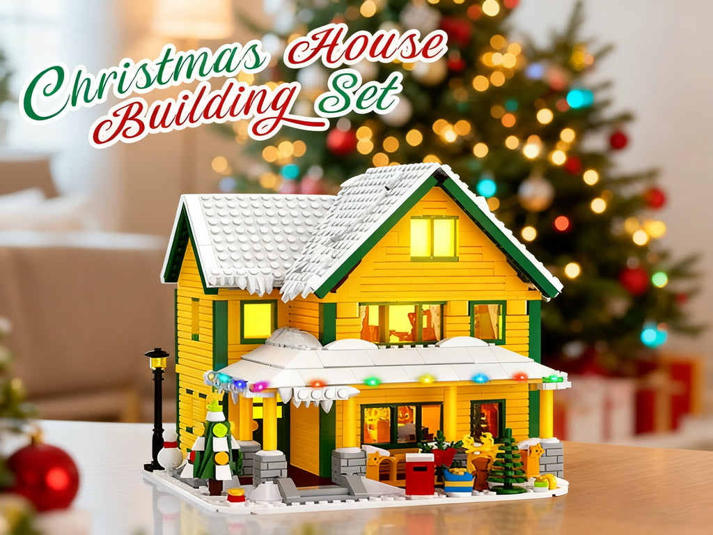 1146-Piece Christmas House Building Block Set with LED Lighting - Classic Christmas Story Model Kit, Character Figures & Detailed Interior, Holiday Display Decoration, Christmas Gift for Adults Families