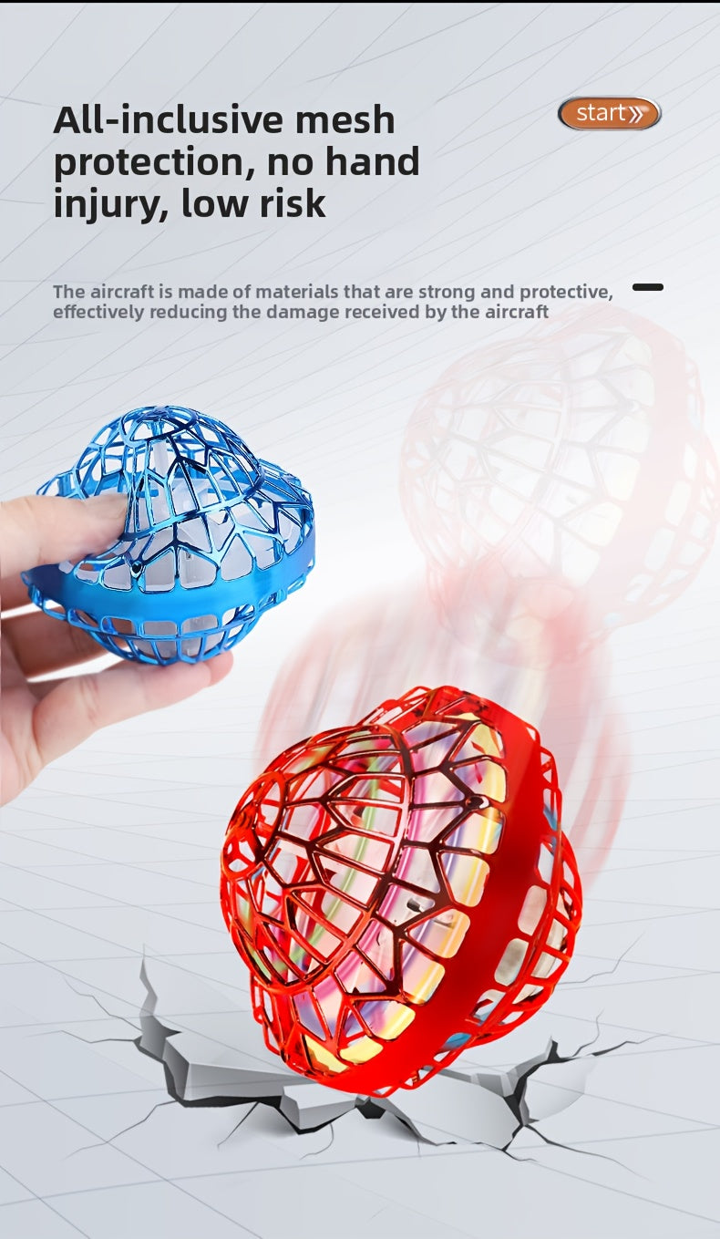 Hand Control UFO Flying Ball Toy Infrared Hover Boomerang LED Light Indoor Outdoor Kids Gift Christmas Halloween Birthday Party
