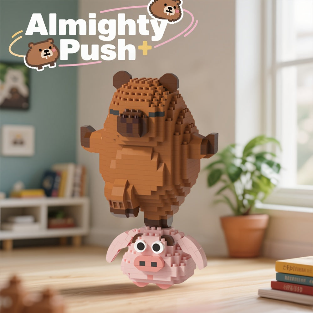 Capybara Micro Building Blocks 562pcs Miniature Collector Edition DIY Desk Decor Stress Relief Toy - Multiple Themes - Birthday Easter Christmas Gift for Boys Girls Teens Adults