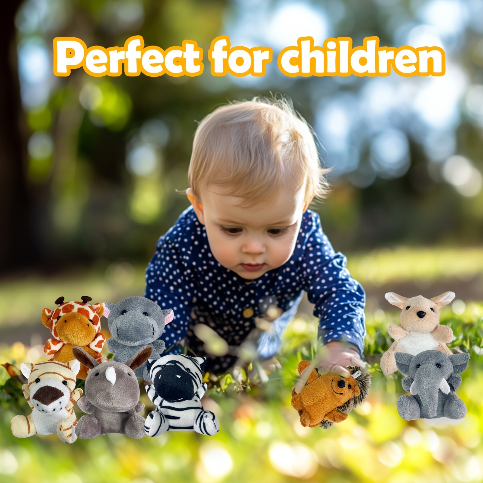 Mini Forest Animal Plush Toys Bulk 12 or 24 Pcs – Cute Small Stuffed Animals for Animal Theme Party, Classroom Treasure Box, Party Favors & Kids Birthday Gifts