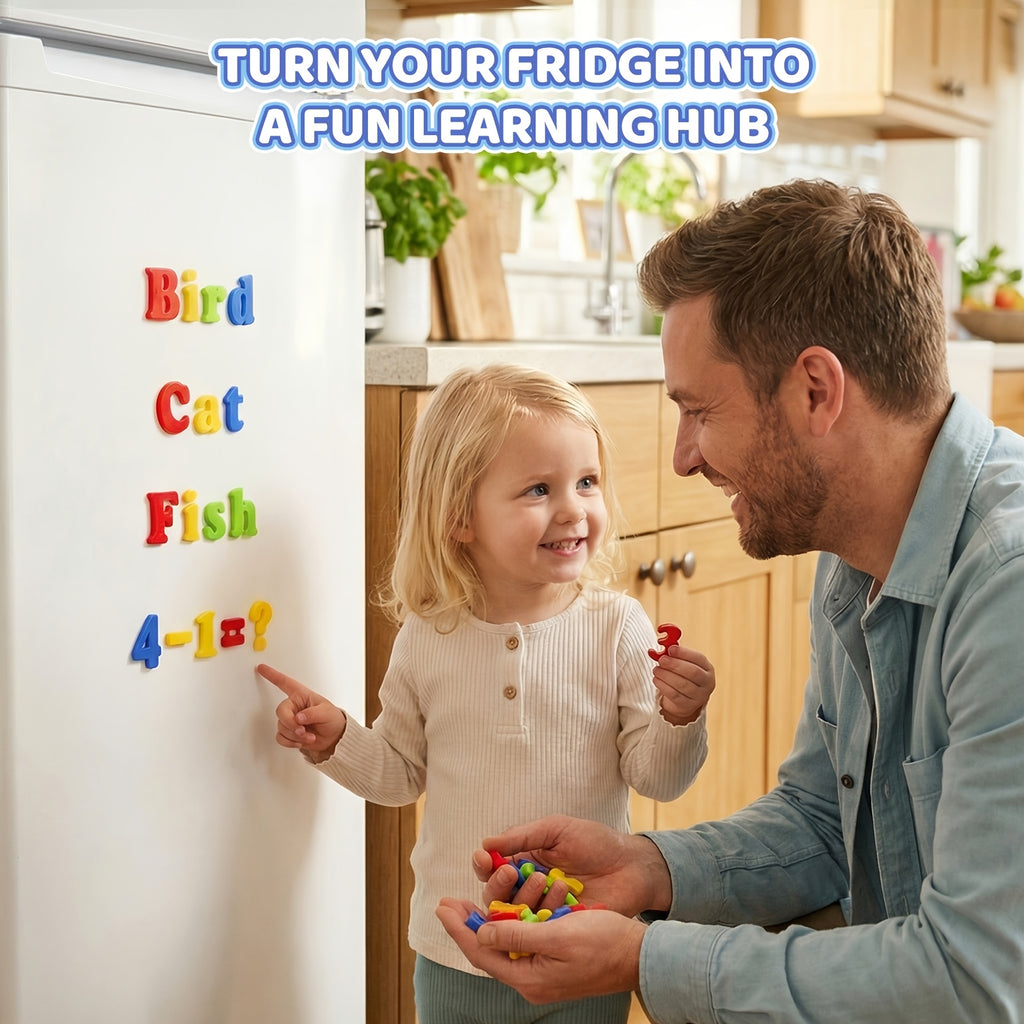 Magnetic Letters and Numbers for Fridge – 103pcs ABC 123 Educational Toy with Uppercase & Lowercase Letters and Numbers 0-9 for Spelling, Counting & Preschool Learning