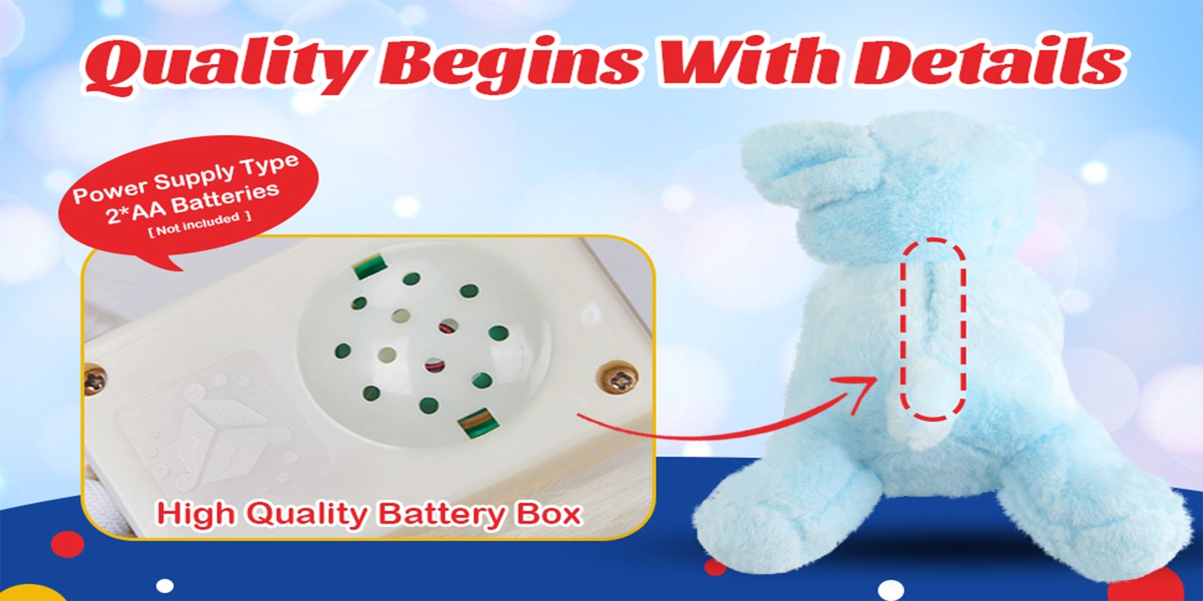 Light Up Music Blue Puppy Plush Toy – Soft Stuffed Animal Dog with Glowing Lights & Sound, Cute Plushie for Kids, Birthday Christmas Halloween Gift, Room Decoration