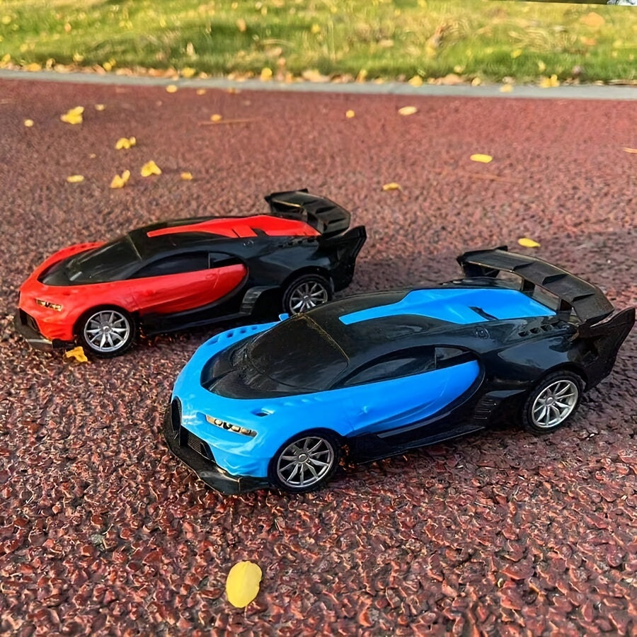 RC Car Toy 1:24 Scale High-Speed Drift Remote Control Car with LED Lights & 4-Channel Control – Kids Birthday Christmas Halloween Gift Blue Black Red