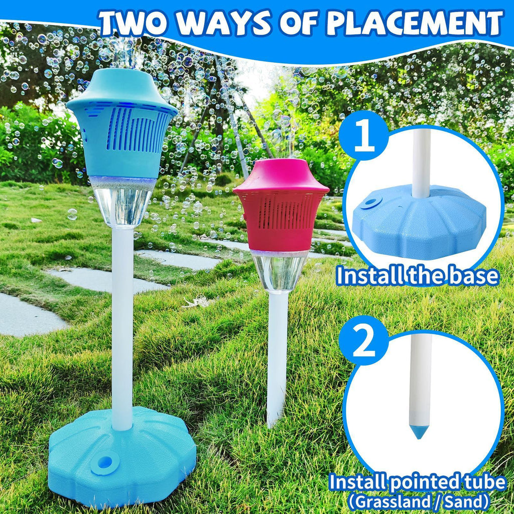 Automatic Bubble Maker for Kids – 20,000 Bubbles/Min with Music & Lights, Adjustable Height Stand, Portable Bubble Blaster for Indoor Outdoor Party