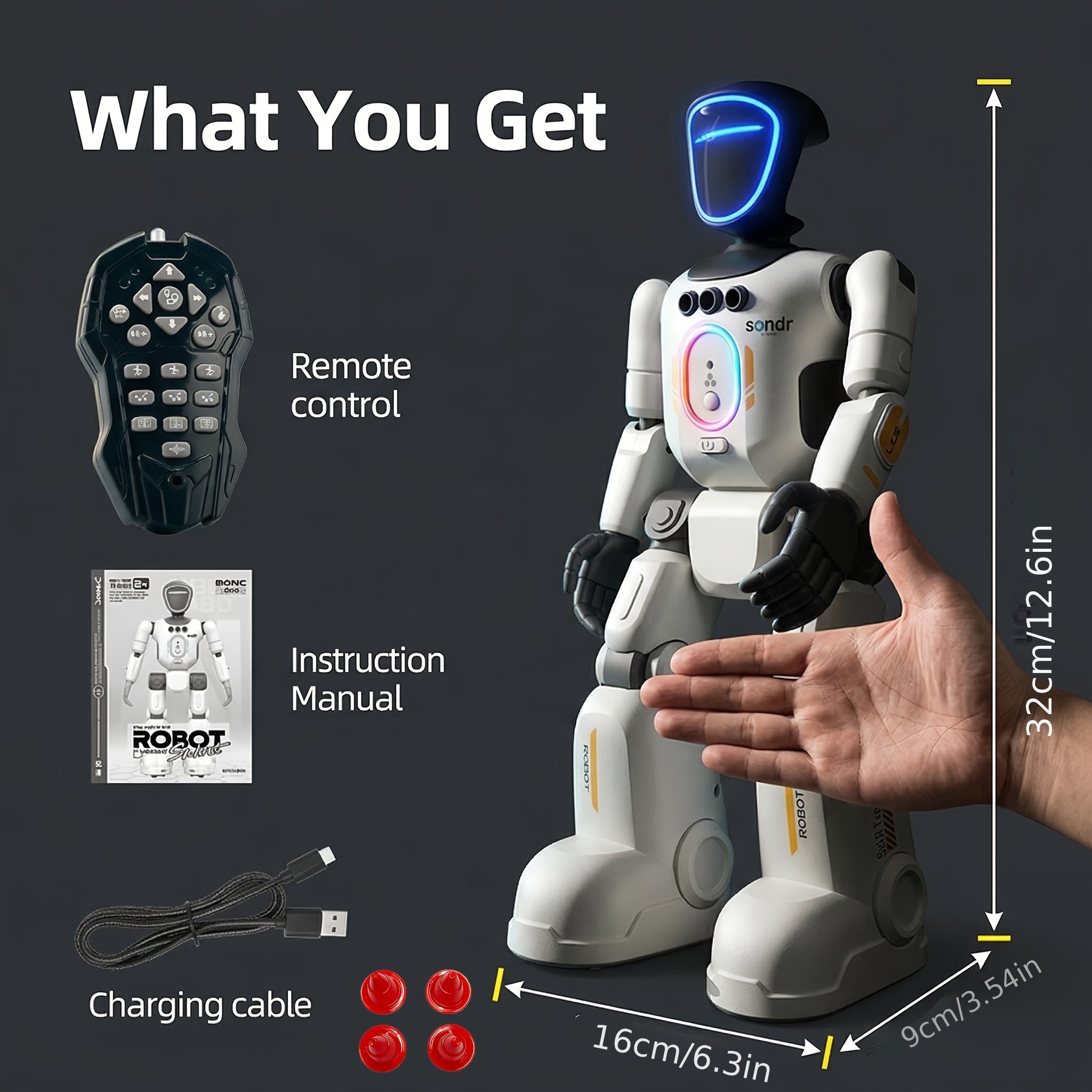 Advanced Humanoid Robot Toy with Smart Remote Pose-Controlled Joints Gesture Sensors Voice Recorder – Kids STEM Birthday Christmas Gift Boys Girls
