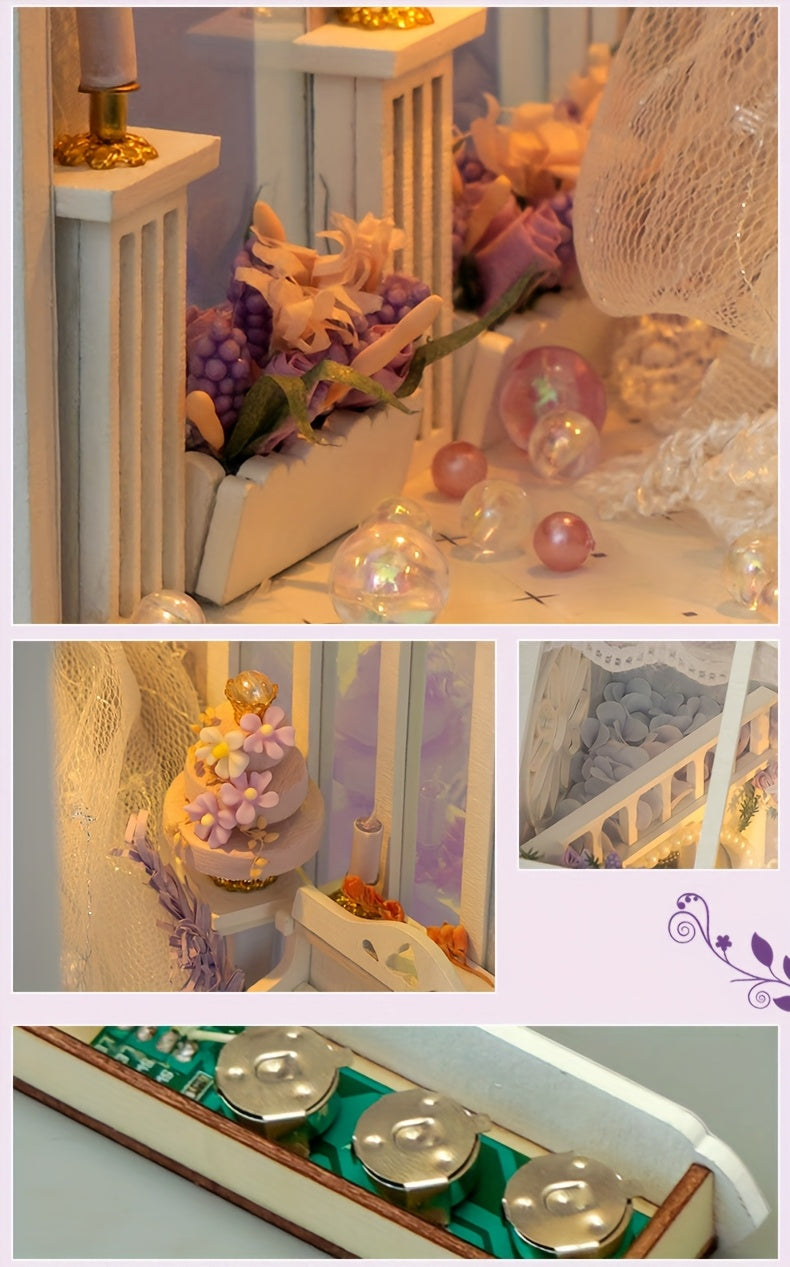 Wedding Dress Shop Miniature Dollhouse DIY Kit – Build Your Own Bridal Boutique with Furniture & Home Decor, Creative Craft Building Set for Teens Adults Ages 14+ Birthday Valentine Gift