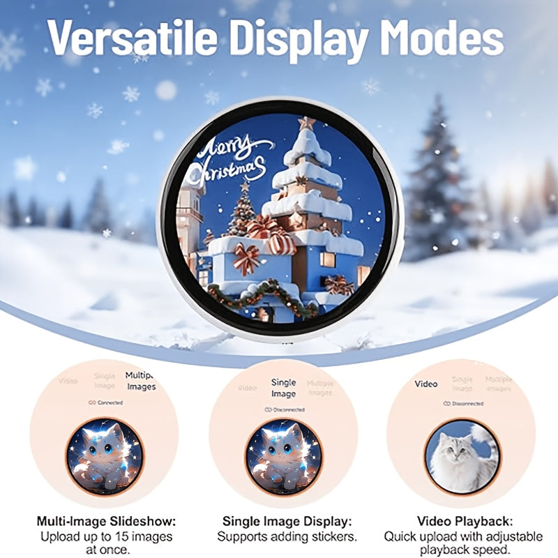 Electronic LED Display Badge with Bluetooth 6.0 & Dynamic Touch – 600mAh Anime Digital Brooch for Cosplay, Concerts & Events
