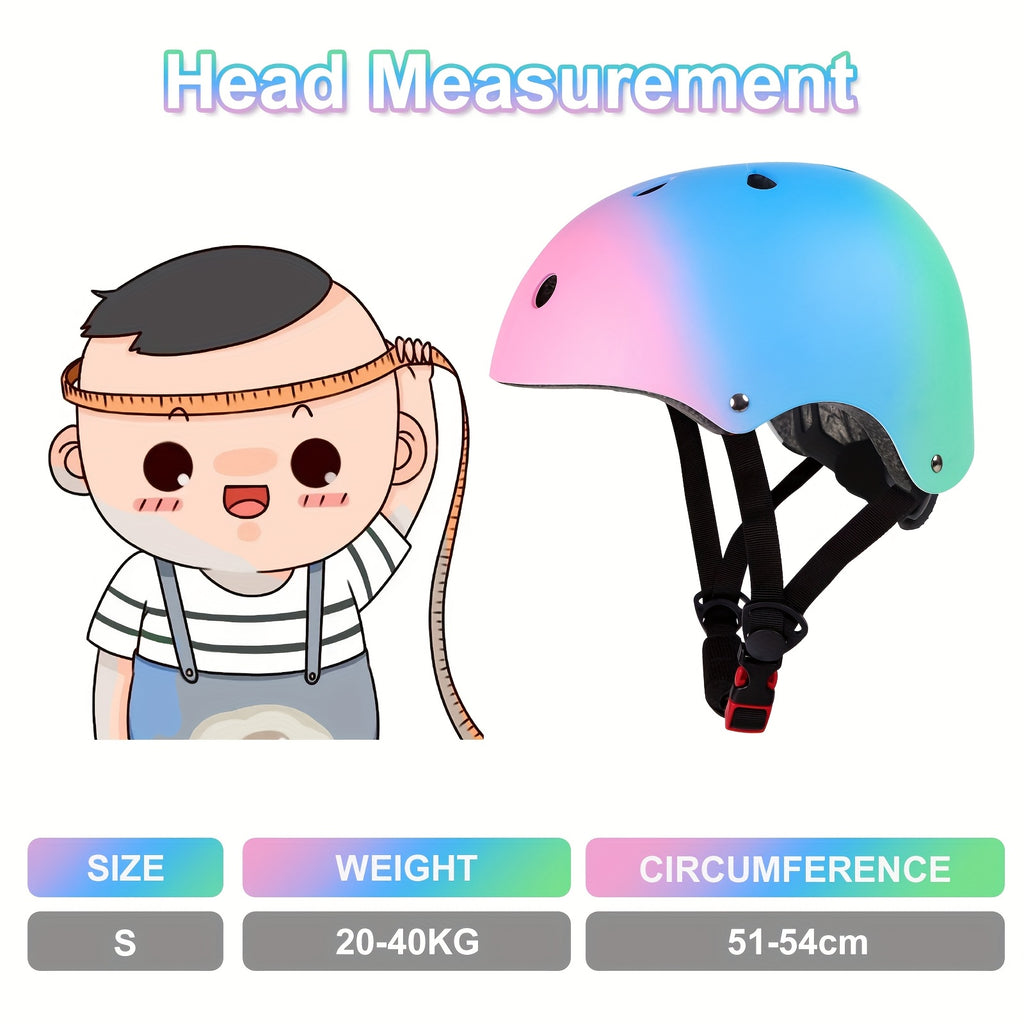 Kids Bike Helmet with Knee and Elbow Pads Set Ages 5+ - Lightweight Protective Safety Gear for Boys Girls, Complete Protection Kit for Cycling Skating Skateboarding Scooting, Birthday Gift