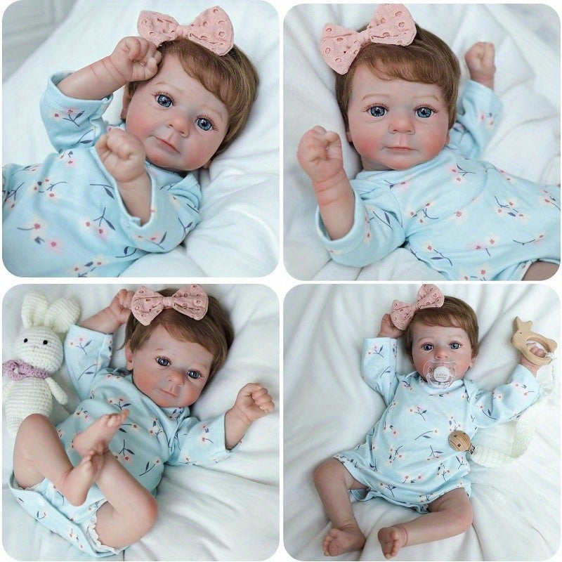 VIVDOLL 18 Inch Realistic Sleeping Newborn Reborn Doll with Soft Body – Anime Theme Lifelike Baby Doll for Kids Ages 3+ & Collectors, Doll Only, Birthday Christmas Gift, 45cm