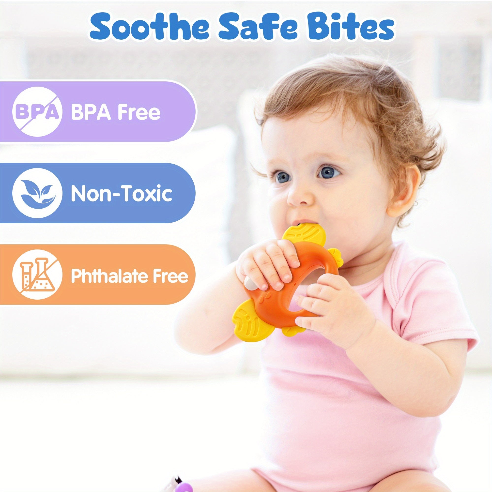 Newborn Sensory Toy Set 13 Pcs Baby Rattle Gift – Wrist & Foot Finders, Teethers & Rattles for Infants 0+, Baby Shower Gift, Stocking Stuffer for Boys & Girls