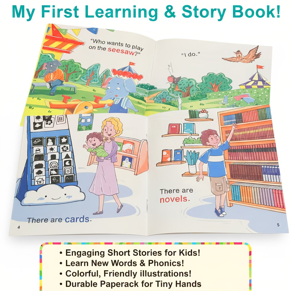 English Story Picture Books for Kids – Set of 10 Random Non-Repeating Children's Reading Books, Large Print on High-Quality Paper, Early Literacy & Bedtime Story Gift