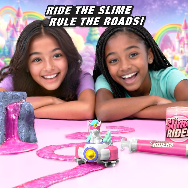 Slime Race Track Builder with Rechargeable Motorized Car, Slime Riders DIY Racing Toy for Creative Kids, Birthday and Holiday Gifts