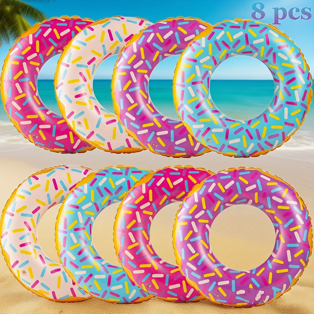 Hawaiian Kids Pool Float Toys 8pcs Set – Tropical Beach Floaties for Boys Girls, Summer Swimming Pool Party Favors, Easter Birthday Water Fun Gifts, Inflatable Floats