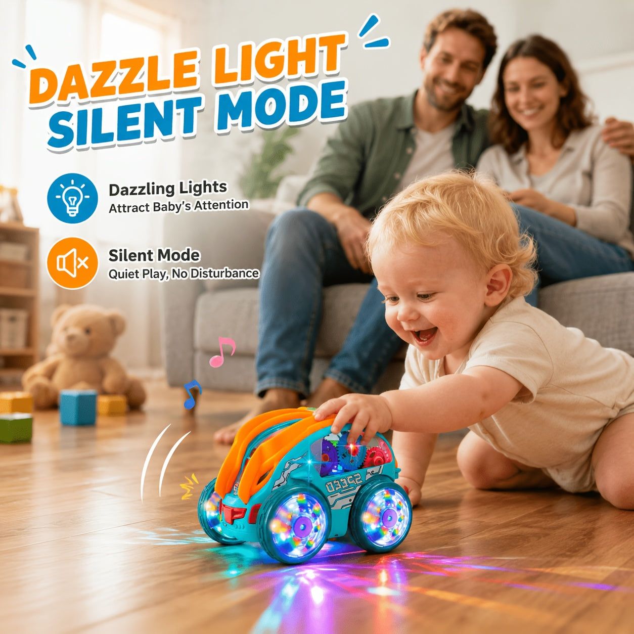 Automatic Dump Truck Toy with Colorful Lights & Music Auto Rolling Fun – Kids Birthday Christmas Halloween Thanksgiving Party Gift Boys Girls