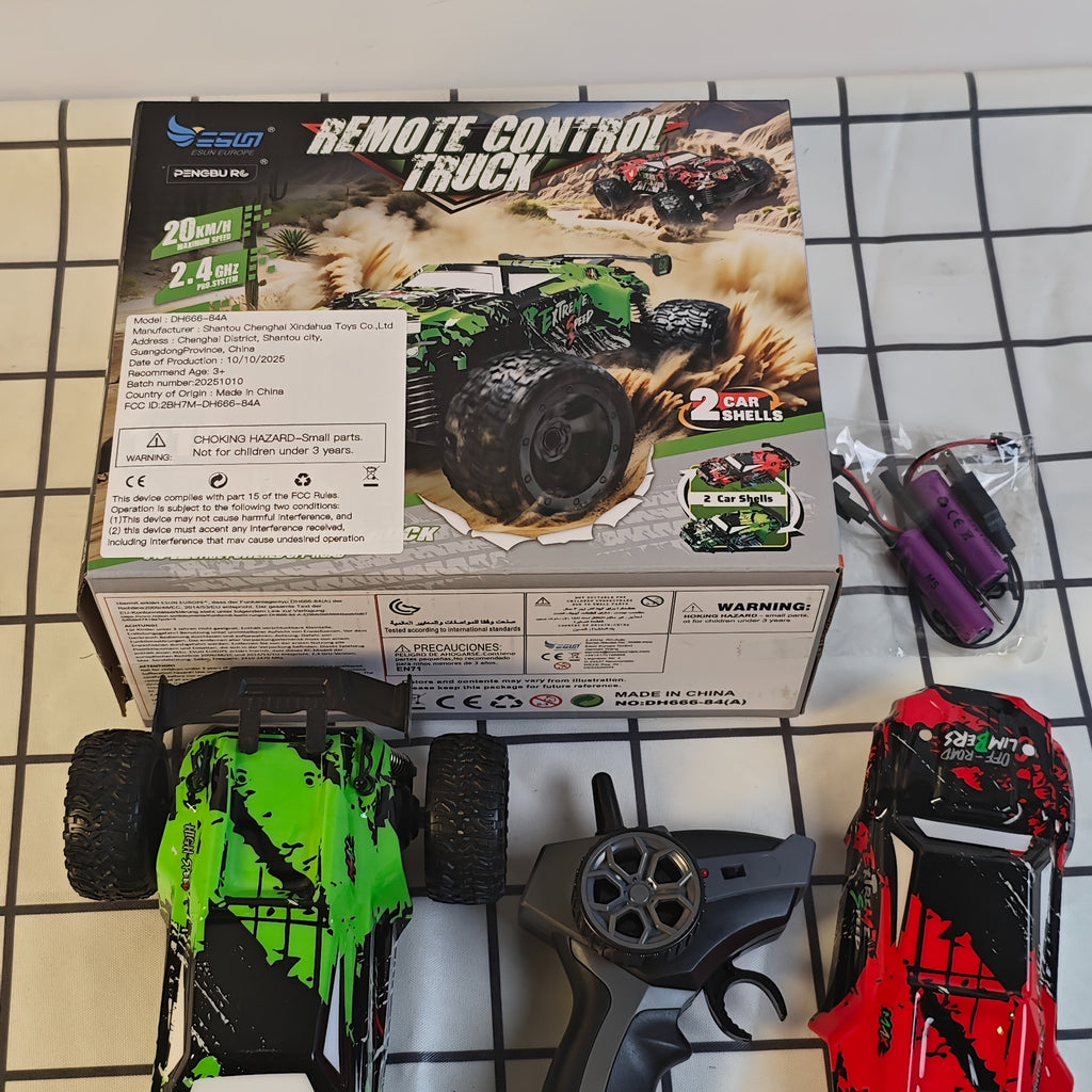 RC Off-Road Car 1:18 Scale 4WD, Interchangeable Shell High-Speed Remote Control Truck with Shock Absorbers 2.4G, Outdoor Climbing Drift Toy, Birthday Gift for Boys Kids