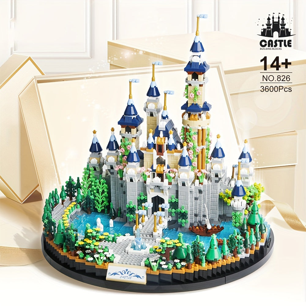 Princess Castle Building Blocks 3600pcs Fairytale Construction Toy for Girls – Educational Decorative Castle Model Kit with Gift Box, Room Decor – Birthday Valentine Easter Holiday Gift