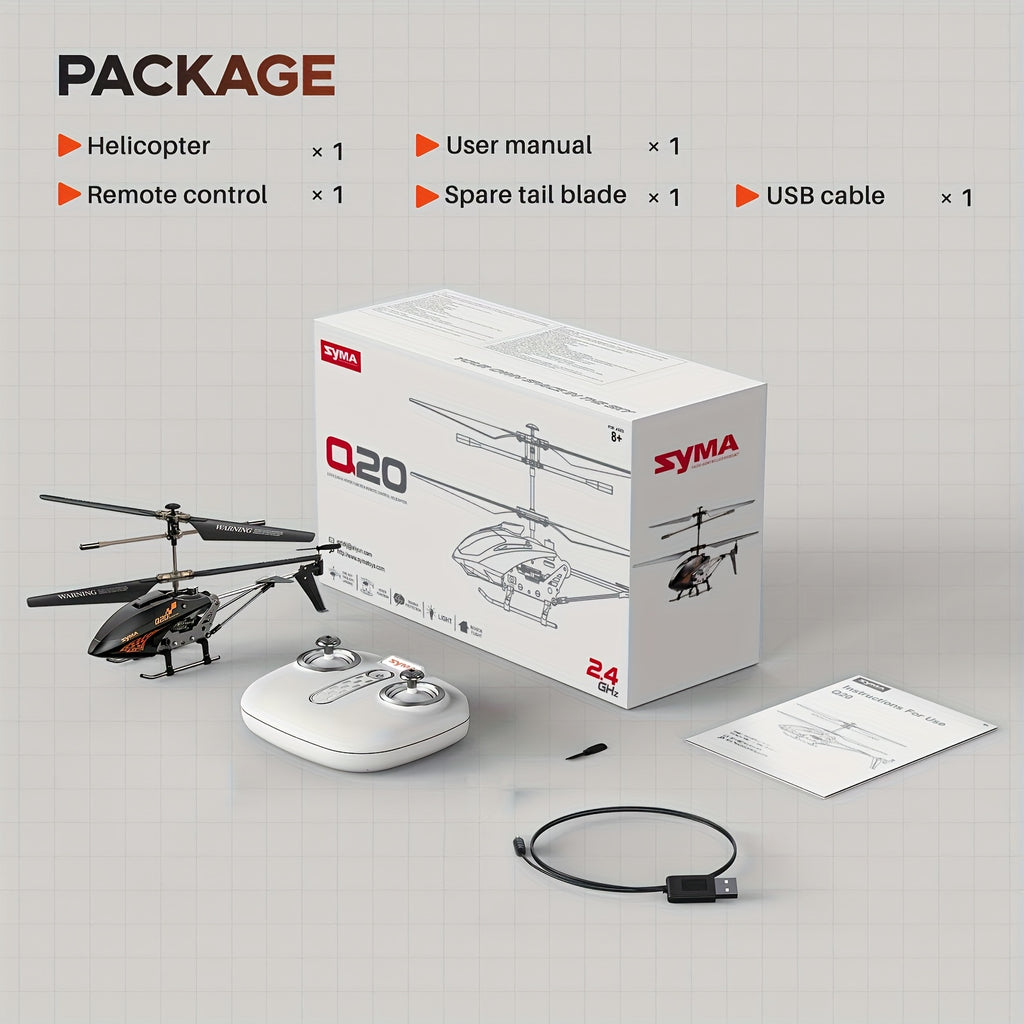 RC Helicopter Altitude Hold One-Key Takeoff Landing 3.5CH Gyro Stabilizer Indoor Flying Toy Alloy Frame Kids Boys Girls Ages 8-12 Birthday Christmas Valentine Gift