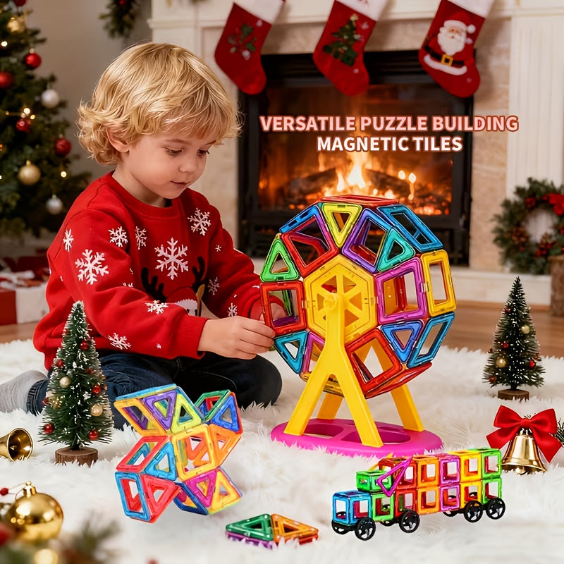 Magnetic Building Blocks STEM Tiles for Kids 67 & 99 Piece Sets – Large Magnetic Tiles DIY 3D Construction Kit, Creative Educational Toy for Boys Girls Ages 3+