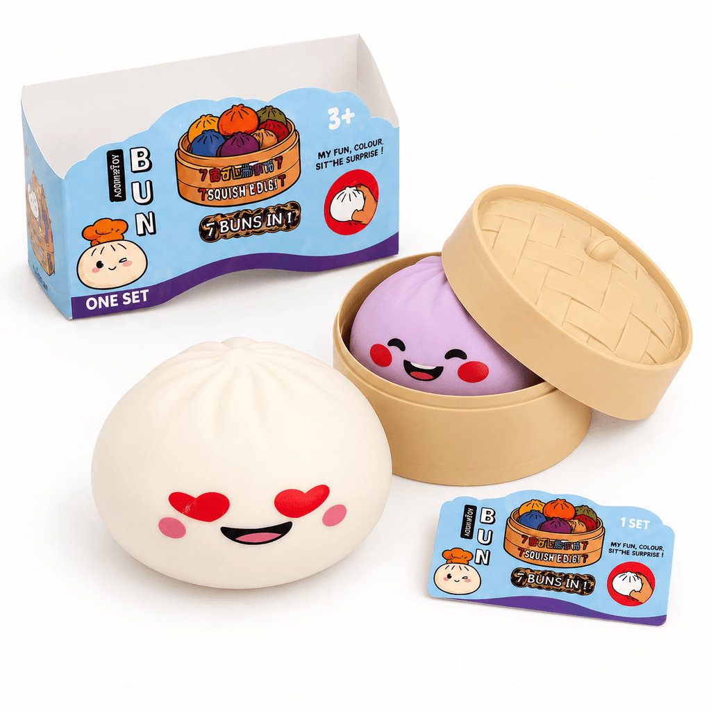 Jumbo Dumpling Squishy Toy 6 Inch Giant Slow Rise Squeeze Ball – Stress Relief Anxiety Fidget Toy for Adults & Teens, Desk Sensory Toy, Birthday Gift Random Color