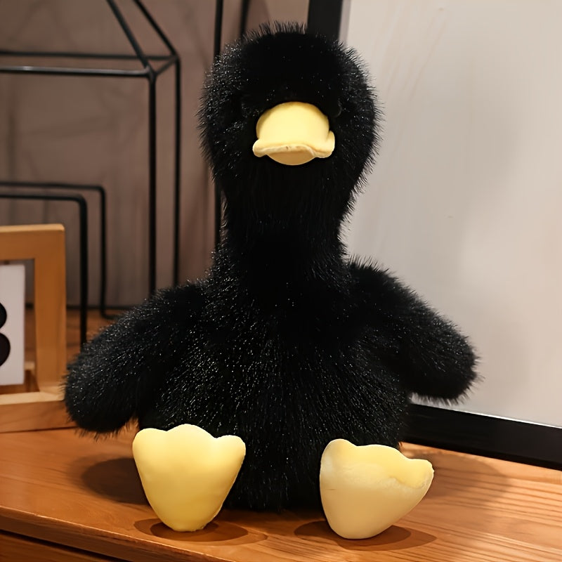 Duck Plush Stuffed Animal Toy 13 Inch – Super Soft Cartoon Duck Stuffed Animal in Yellow Pink White Black, Perfect Birthday Christmas Halloween Gift for Kids Toddlers Girls Boys