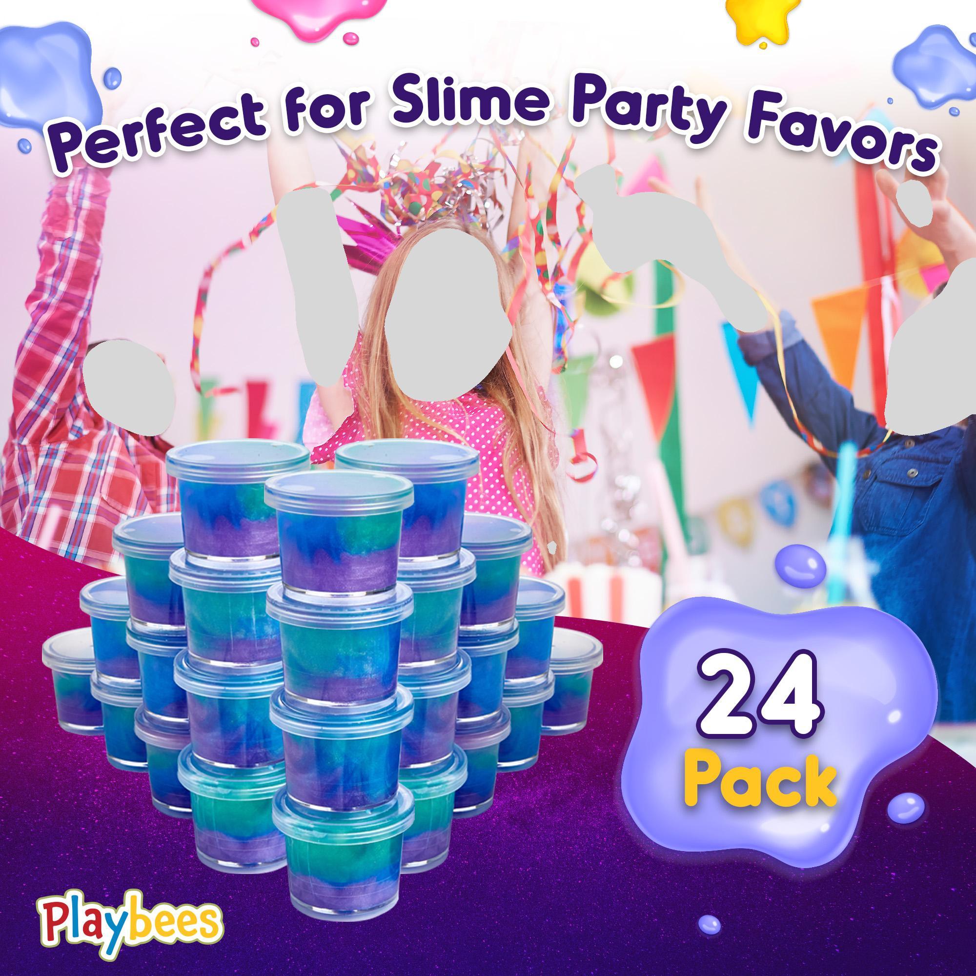 Mini Galaxy Slime 24 & 48 Pack – Marbled Unicorn Slime Party Favors, Stretchy Non-Sticky Sensory Slime for Kids, Goodie Bag Stuffers & Classroom Rewards