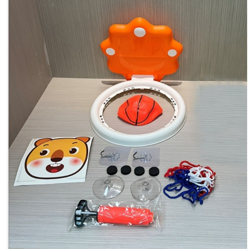 Kids Basketball Hoop Wall Mounted Indoor – Cartoon Lion Game Set with Ball & Pump for Playroom Bedroom, Fun Sports Toy Gift for Boys Girls Toddlers Ages 3+