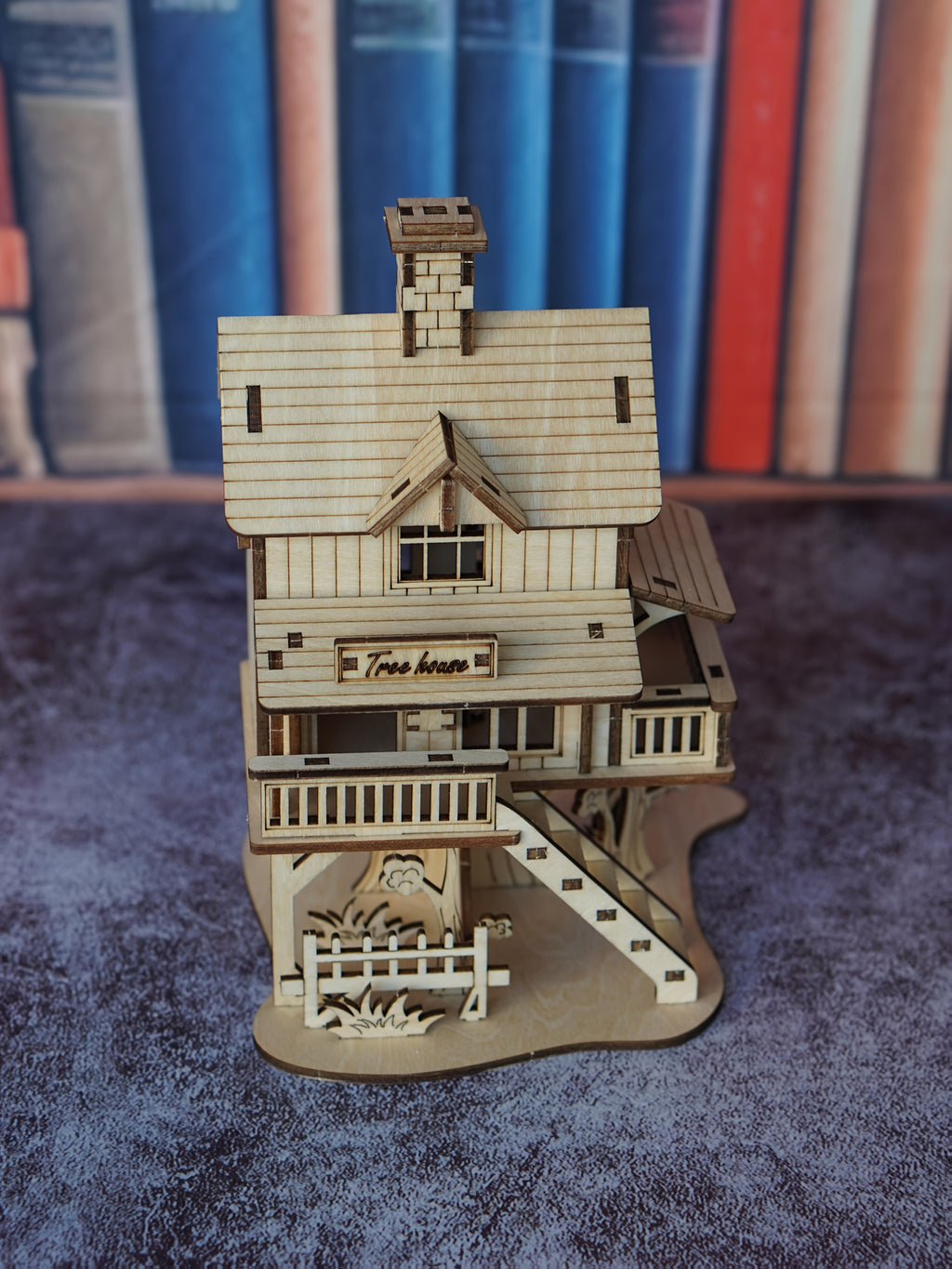 3D Wooden Cabin Puzzle Model DIY Building Kit Rustic Treehouse Architecture Interlocking Blocks Craft Set for Adults Teens Home Decor Gift