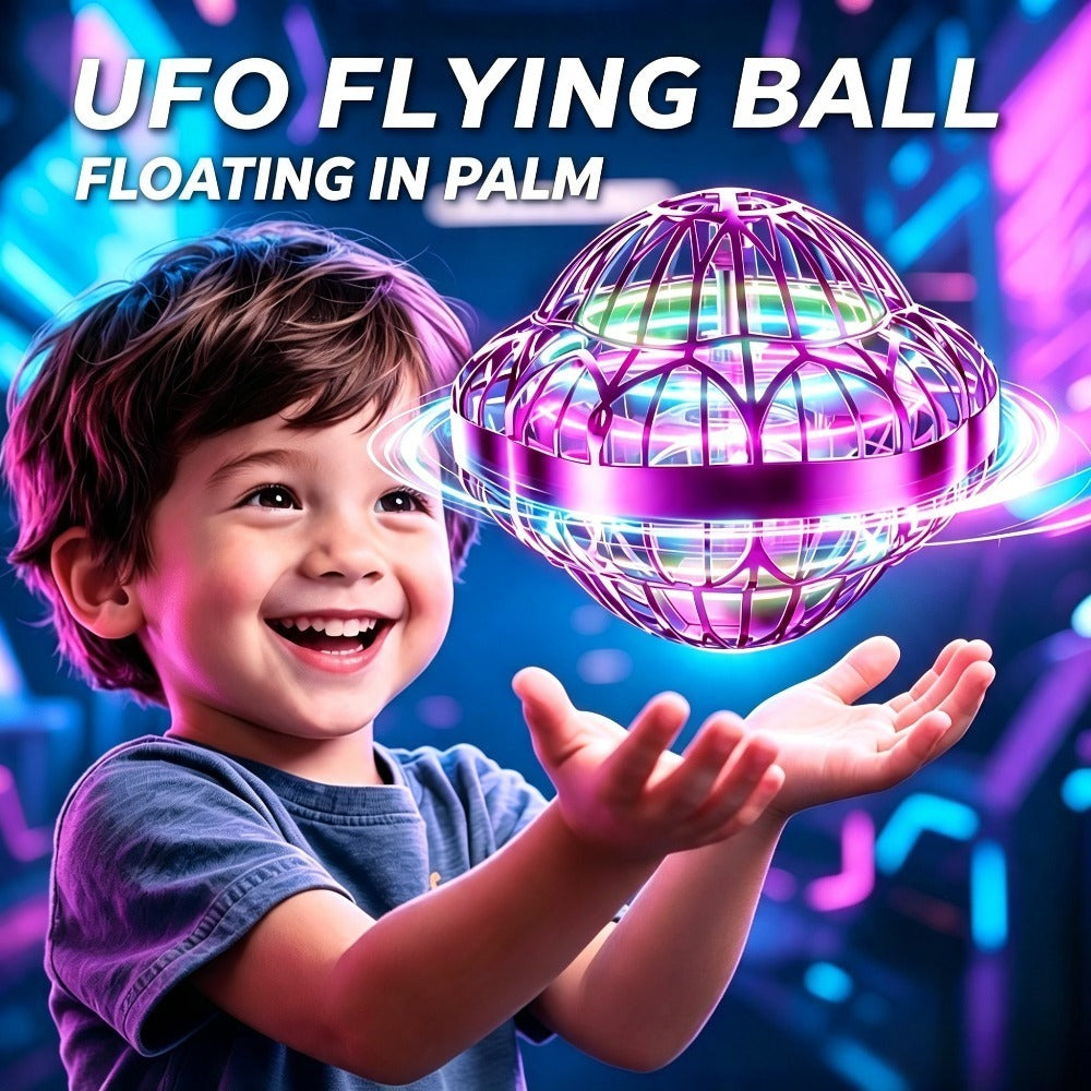 Flying Ball Toy Hand Controlled Induction - LED Luminous UFO Magic Flying Orb, USB Rechargeable, Endless Tricks, Kids Party Gift for Boys & Girls