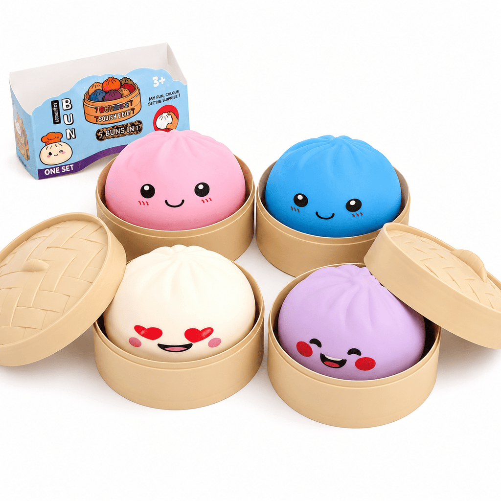 Jumbo Dumpling Squishy Toy 6 Inch Giant Slow Rise Squeeze Ball – Stress Relief Anxiety Fidget Toy for Adults & Teens, Desk Sensory Toy, Birthday Gift Random Color