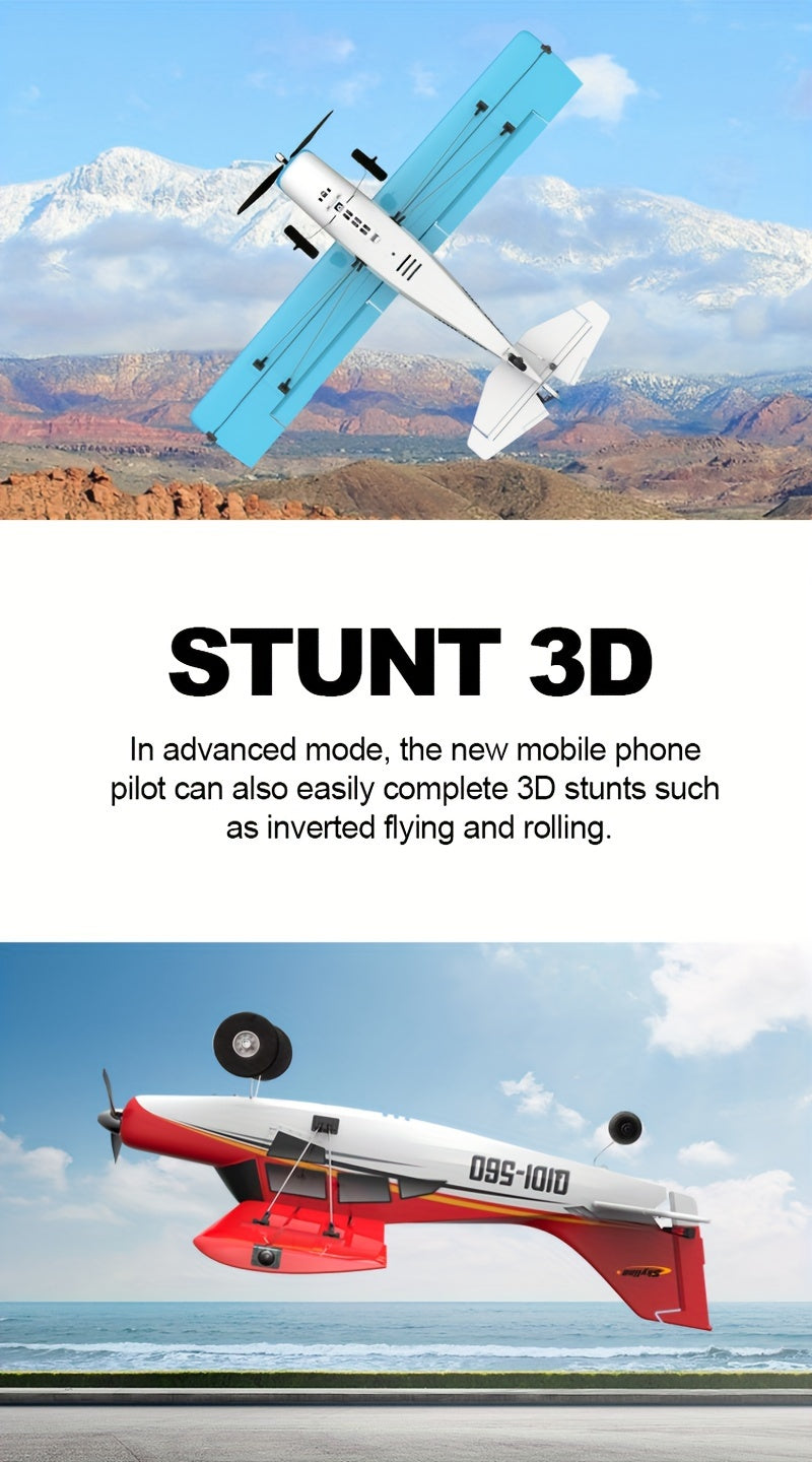 RC Fixed Wing Airplane 6-Channel Brushless Motor with 6-Axis Gyro 3D Stunts EPP Foam Aircraft - QIDI-560 M7 Aerobatic Remote Control Plane Dual Battery Outdoor Hobbyist Glider