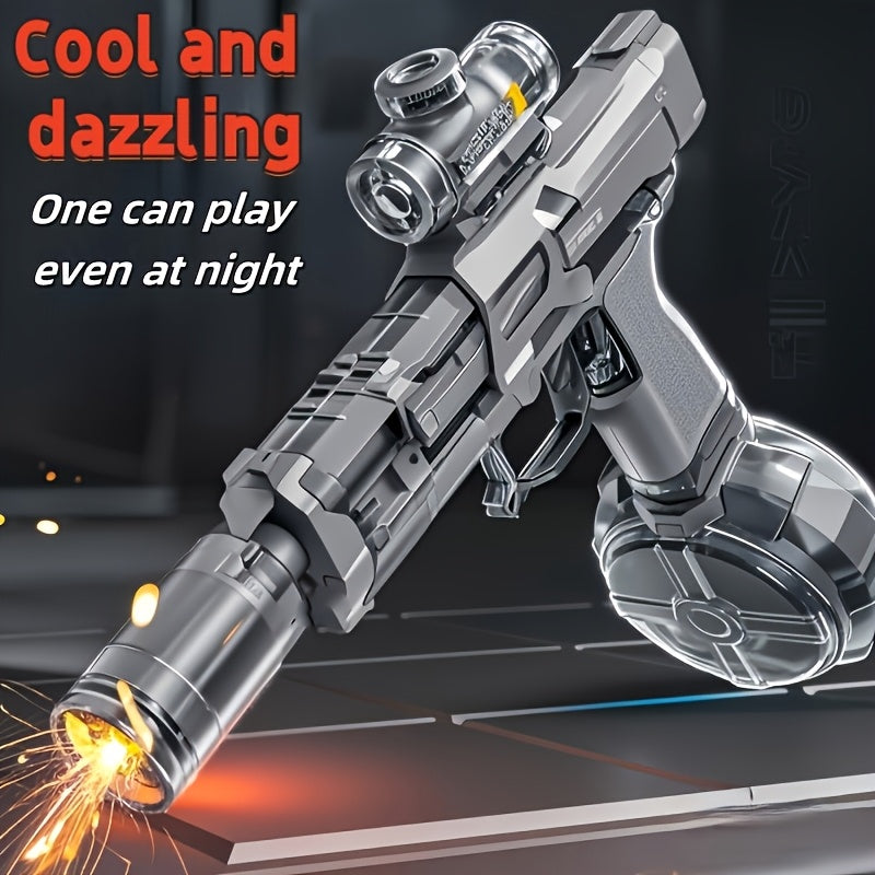 2pcs Automatic Water Gun High-Speed Long Range LED Light Soaker Blaster Toy for Boys Girls Kids Outdoor Summer Pool Beach Birthday Gift