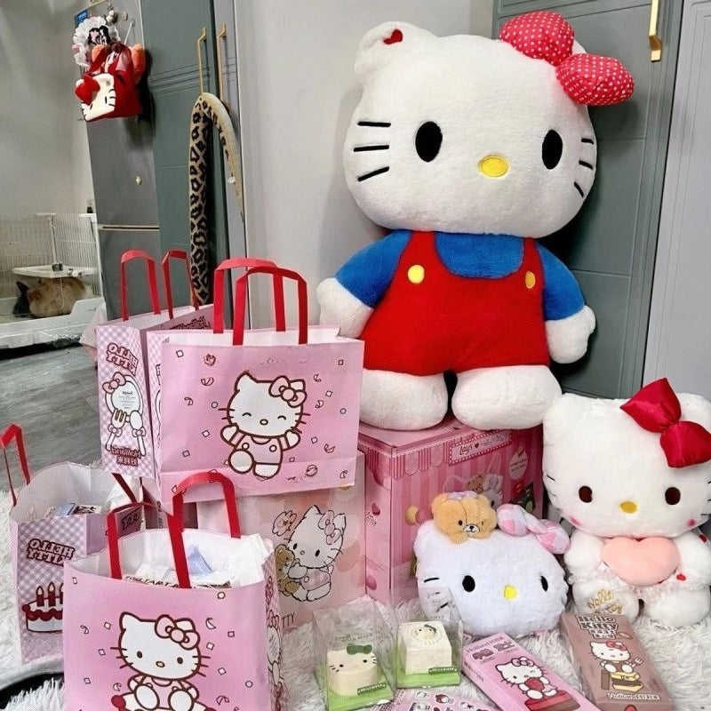 Hello Kitty Large Plush Doll 40cm Stuffed Toy Soft Anime Pillow Cute Kawaii Cat Gift for Girls Kids Holiday Birthday Christmas