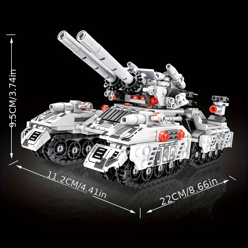 Snow Tank Building Blocks Set 1628pcs 8-in-1 Military Armored Vehicle Model Kit for Adults Teens Ages 14 Plus - Christmas Birthday Gift