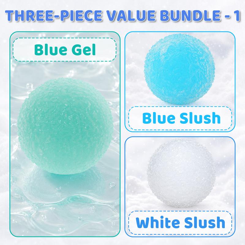 Mochi Squishy Ball by Pawtoto, Handmade Crystal Dumpling Sensory Fidget with Ice Crack, Slush or Fluffy Textures for Teen and Adult Gifts